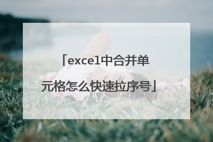 excel中合并单元格怎么快速拉序号