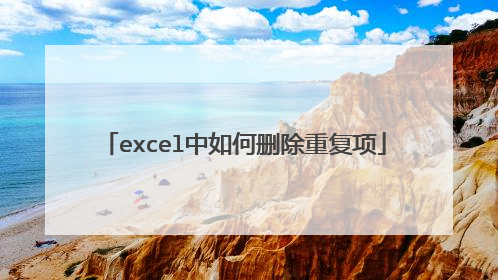 excel中如何删除重复项