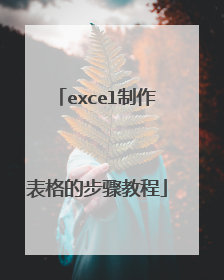 excel制作表格的步骤教程