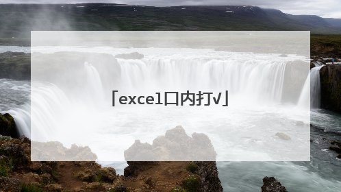excel口内打√