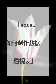 excel如何制作数据透视表