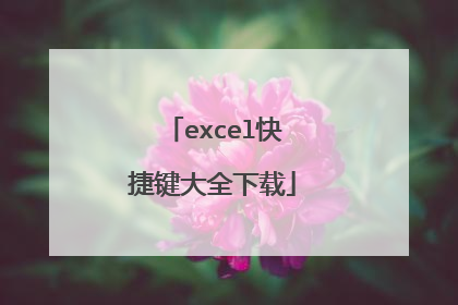 excel快捷键大全下载