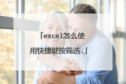 excel怎么使用快捷键按筛选.
