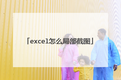excel怎么局部截图