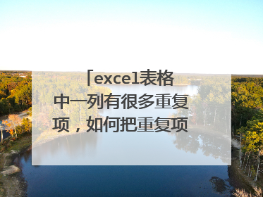 excel表格中一列有很多重复项，如何把重复项多余的去掉，只要其中一个