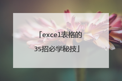 excel表格的35招必学秘技