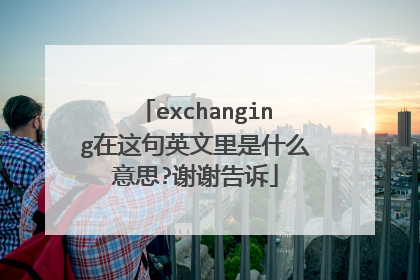 exchanging在这句英文里是什么意思?谢谢告诉