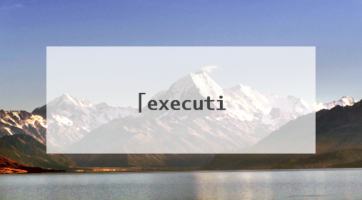 executive是什么意思