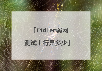 fidler弱网测试上行是多少