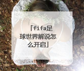 fifa足球世界解说怎么开启