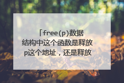 free(p)数据结构中这个函数是释放p这个地址，还是释放指向的那个空间内存