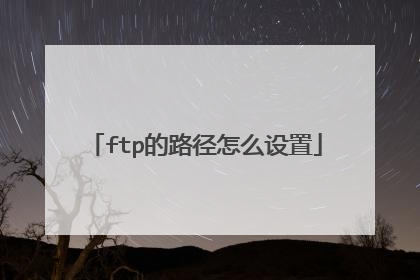 ftp的路径怎么设置