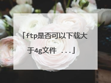ftp是否可以下载大于4g文件 ...