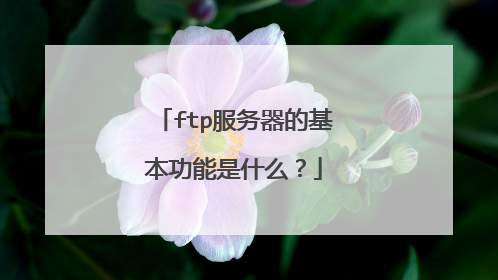 ftp服务器的基本功能是什么？