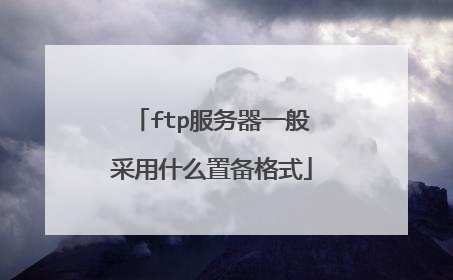ftp服务器一般采用什么置备格式