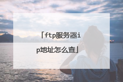 ftp服务器ip地址怎么查