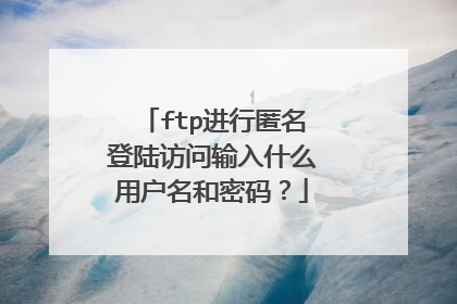 ftp进行匿名登陆访问输入什么用户名和密码？