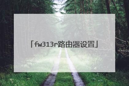 fw313r路由器设置