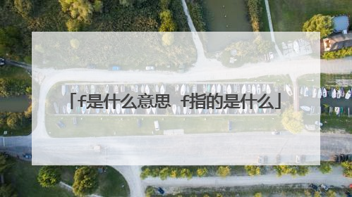 f是什么意思 f指的是什么