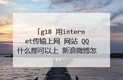 g18 用internet传输上网 网站 QQ什么都可以上 新浪微博怎么上不去之前还可以上 谁能告诉下是怎么回事