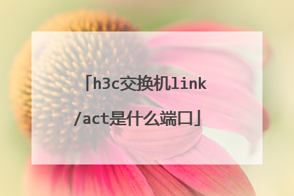 h3c交换机link/act是什么端口