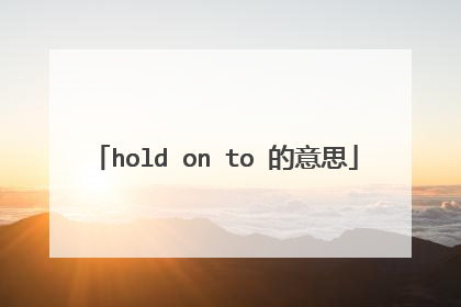hold on to 的意思