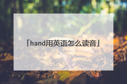 hand用英语怎么读音