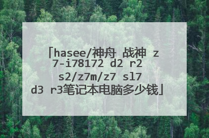 hasee/神舟 战神 z7-i78172 d2 r2 s2/z7m/z7 sl7d3 r3笔记本电脑多少钱