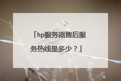 hp服务器售后服务热线是多少？
