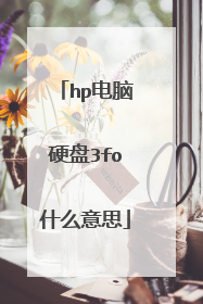 hp电脑硬盘3fo什么意思