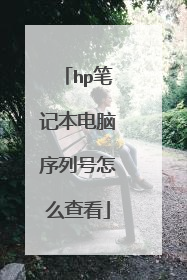 hp笔记本电脑序列号怎么查看