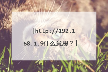 http://192.168.1.9什么意思?