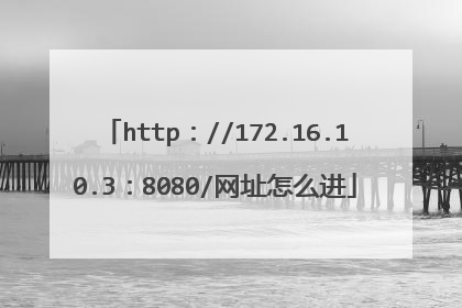 http：//172.16.10.3：8080/网址怎么进