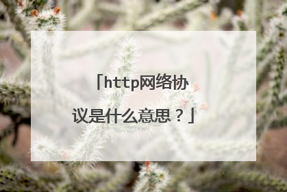 http网络协议是什么意思？