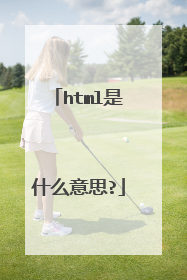 html是什么意思?