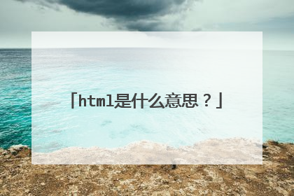 html是什么意思?