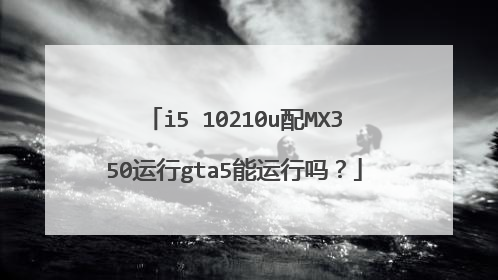 i5 10210u配MX350运行gta5能运行吗？