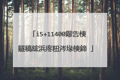 i5+11400鏍告樉鐩稿綋浜庝粈涔堟樉鍗�