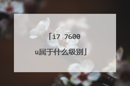 i7 7600u属于什么级别