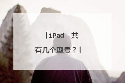iPad一共有几个型号?
