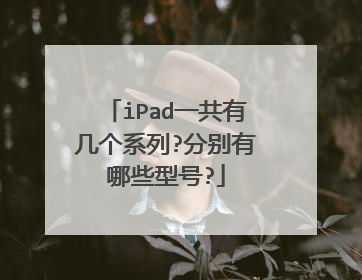 iPad一共有几个系列?分别有哪些型号?