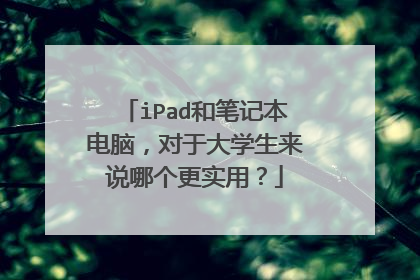 iPad和笔记本电脑,对于大学生来说哪个更实用?