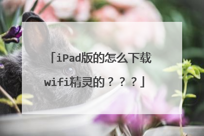 iPad版的怎么下载wifi精灵的???
