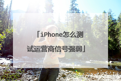 iPhone怎么测试运营商信号强弱