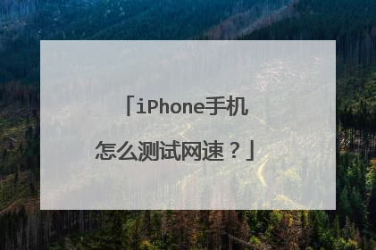 iPhone手机怎么测试网速？