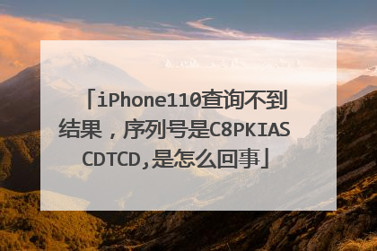 iPhone110查询不到结果,序列号是C8PKIASCDTCD,是怎么回事