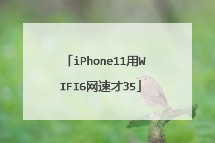 iPhone11用WIFI6网速才35