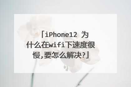 iPhone12 为什么在wifi下速度很慢,要怎么解决?