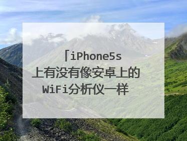 iPhone5s上有没有像安卓上的WiFi分析仪一样的测试wifi信道的软件?