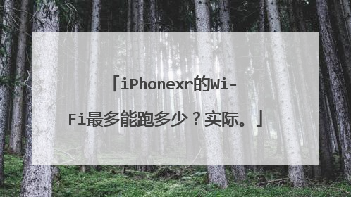 iPhonexr的Wi-Fi最多能跑多少?实际。